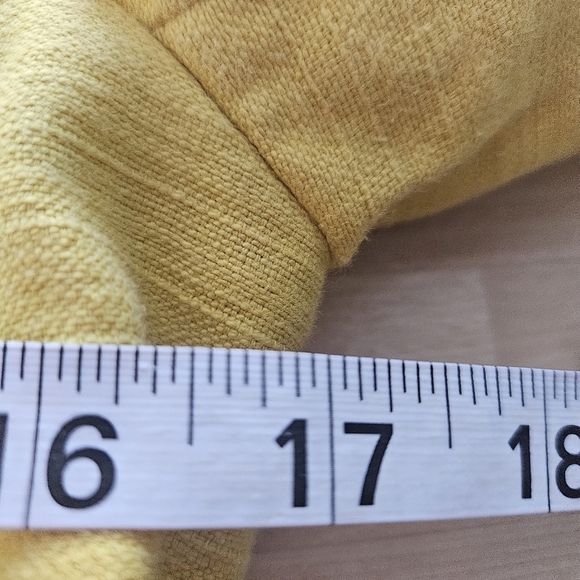 J. Crew Cherbourg Double Breasted Linen Blend Coat-Mustard Yellow VTG Y2K - Picture 11 of 15